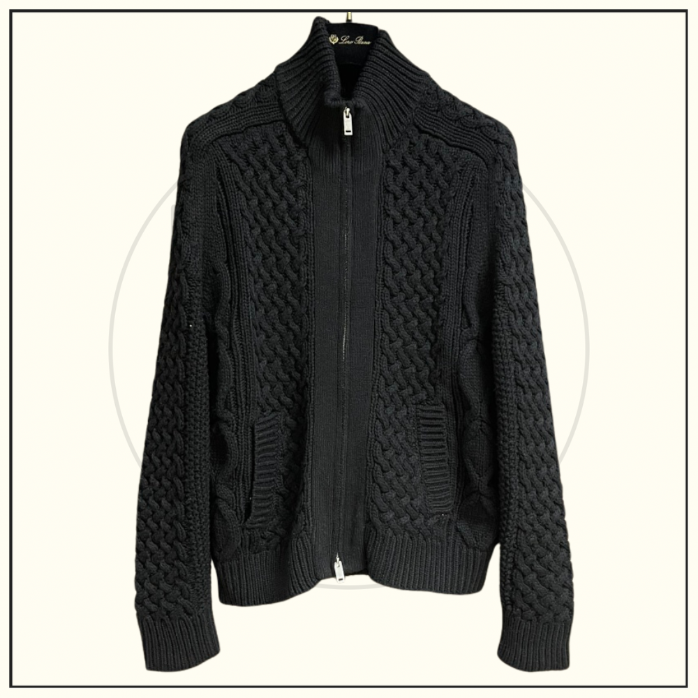 WOOL KNIT HALF ZIP SWEATER