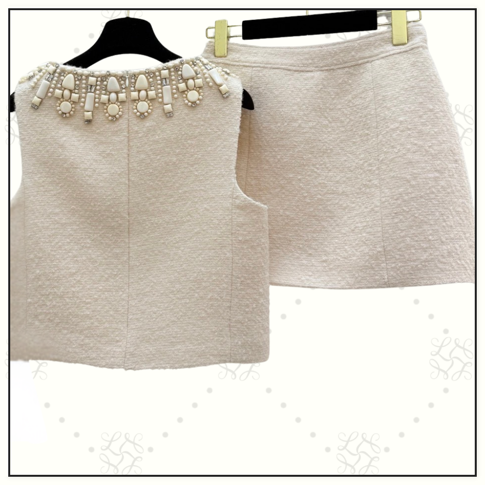 EMBROIDERED TOP & MINI SKIRT