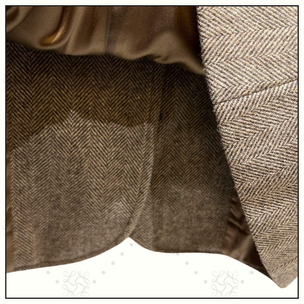 WOOL BLEND BLAZER & MIDI SKIRT