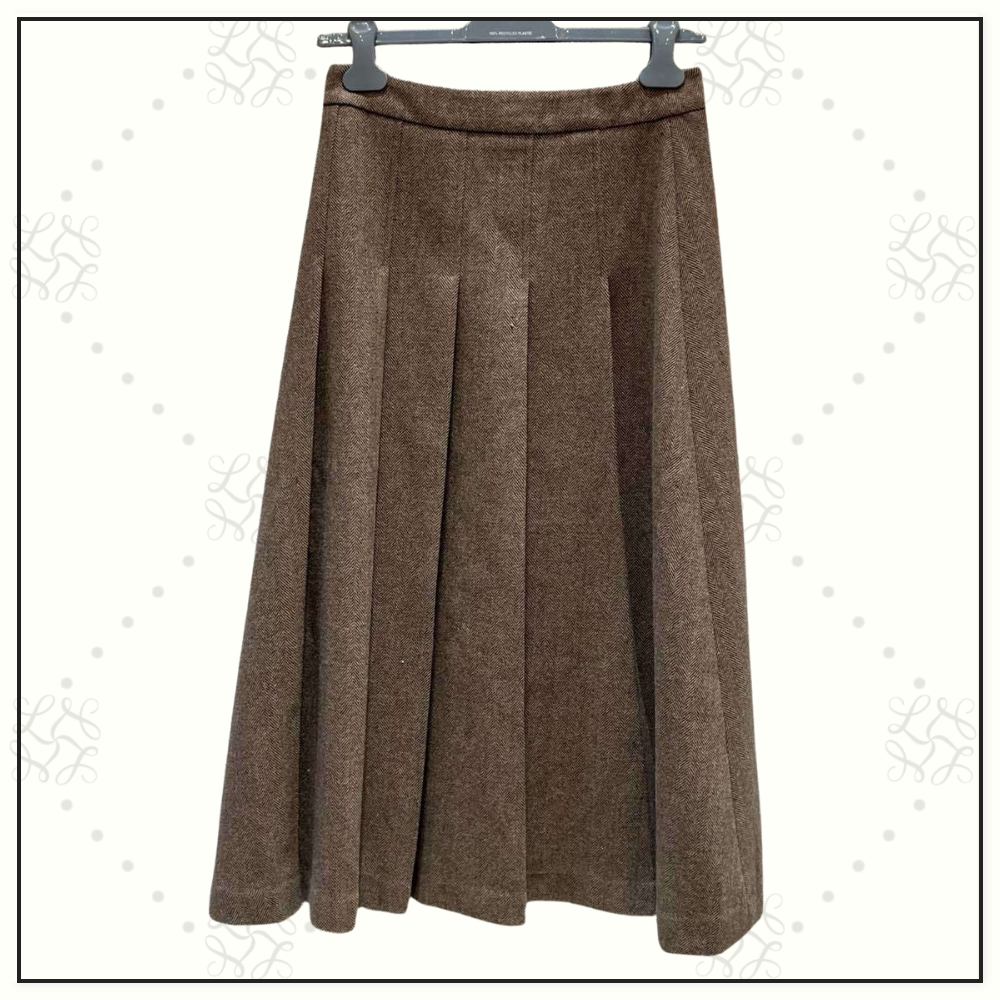 WOOL BLEND BLAZER & MIDI SKIRT