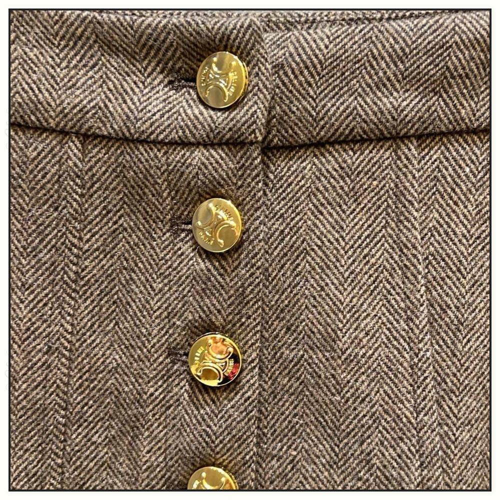 WOOL BLEND BLAZER & MIDI SKIRT