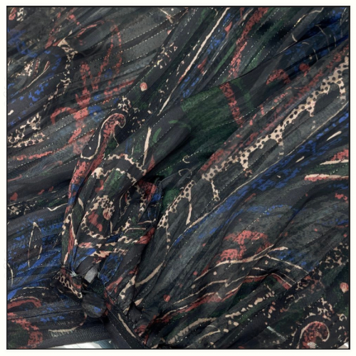 LAVALLIERE SILK DRESS