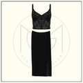 LACE BUSTIER TOP & PENCIL SKIRT
