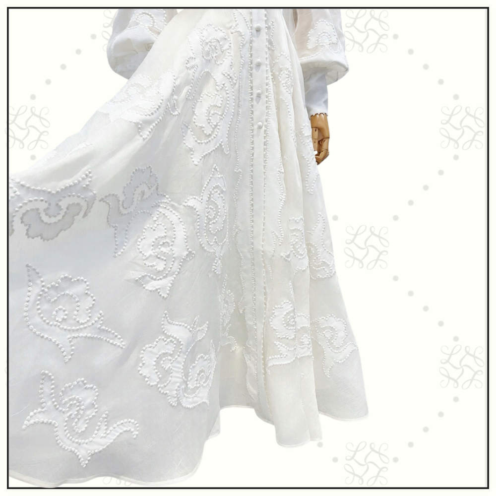 RADIATE APPLIQUÉ FLIP MAXI DRESS