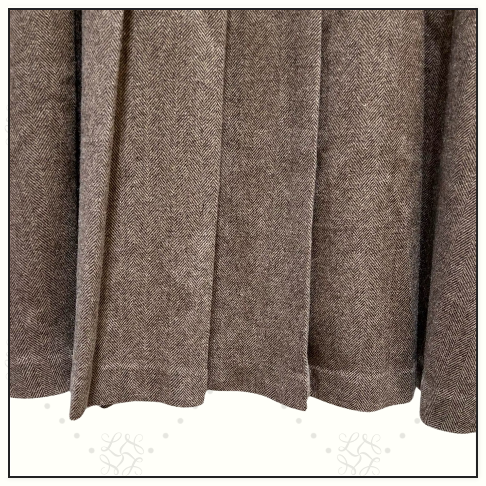 WOOL BLEND BLAZER & MIDI SKIRT