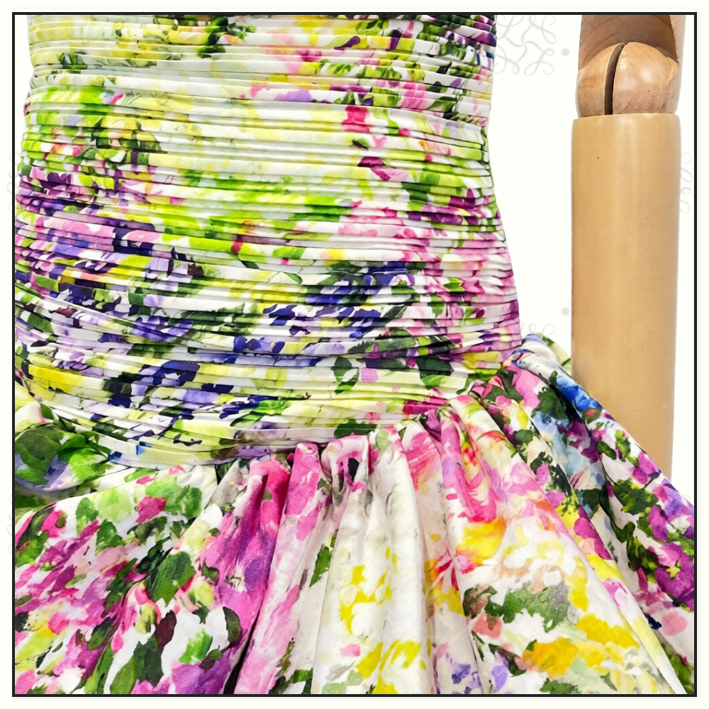 VIOLETTE BUBBLE HEM MINI DRESS