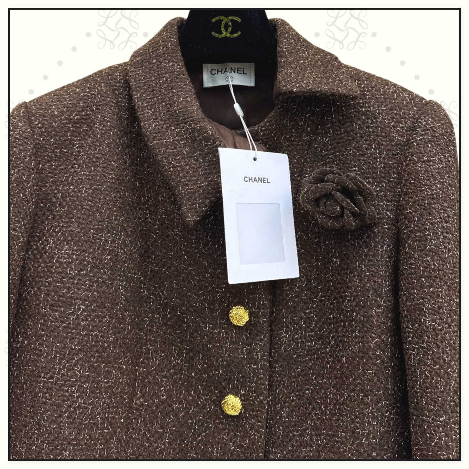 TWEED JACKET & RUFFLE MINI SKIRT