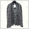 WOOL & CAMEL HAIR HOUNDSTOOTH CAPE