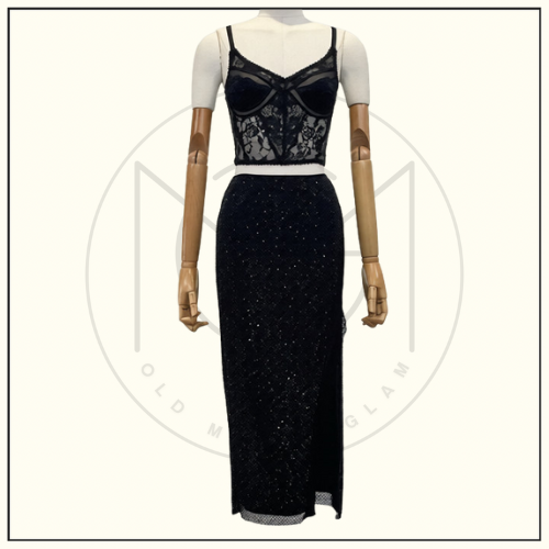 LACE BUSTIER TOP & PENCIL SKIRT