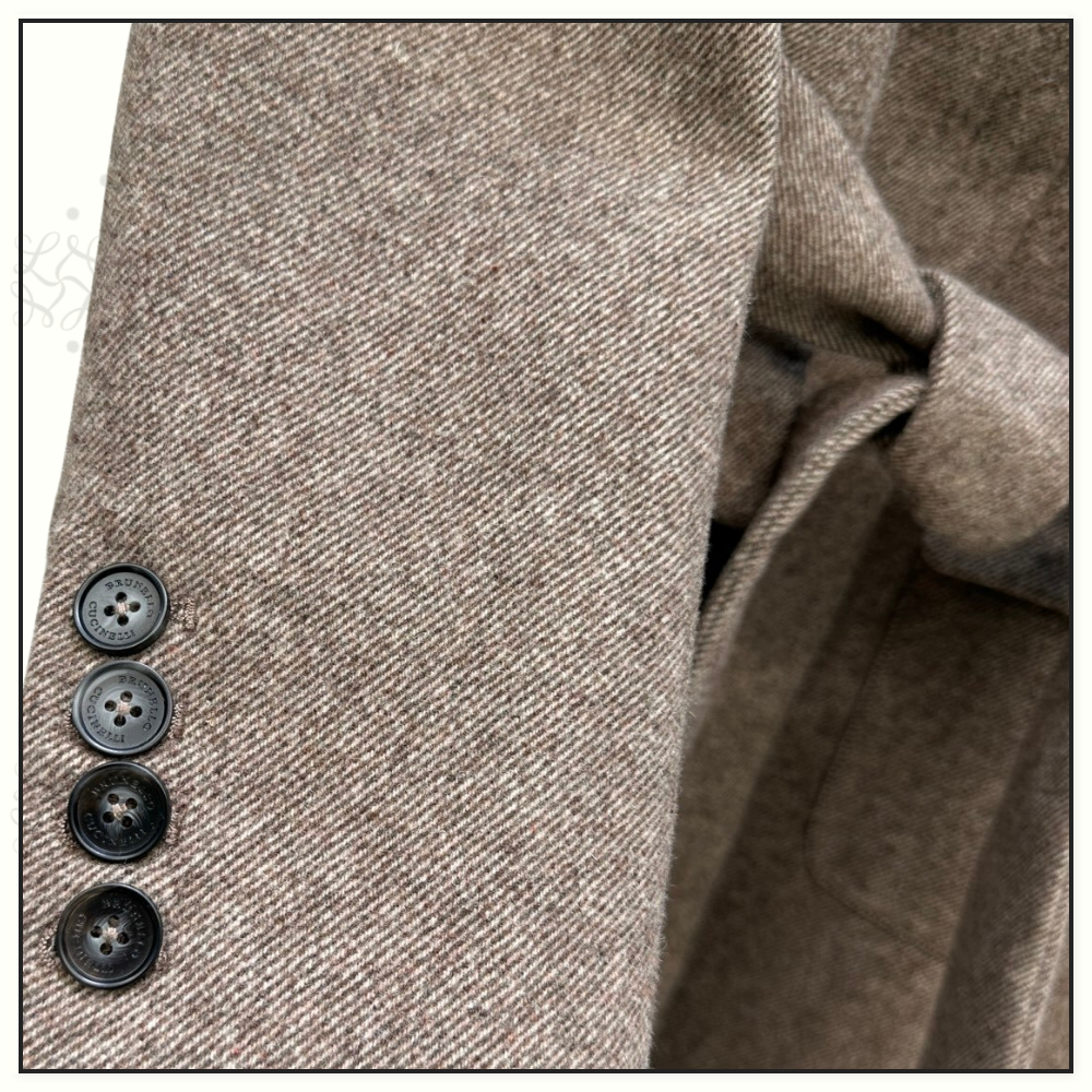 WOOL & SILK BLEND MELANGE COAT