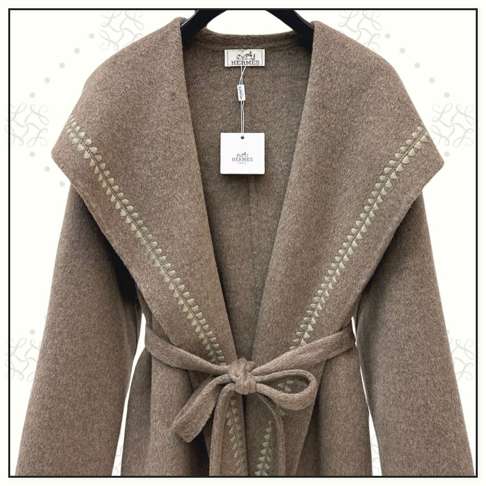WOOL CASHMERE WRAP COAT
