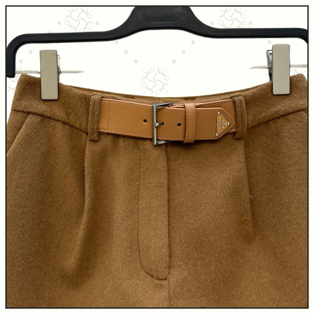 CAMEL HAIR BOMBER & BELTED SHORT