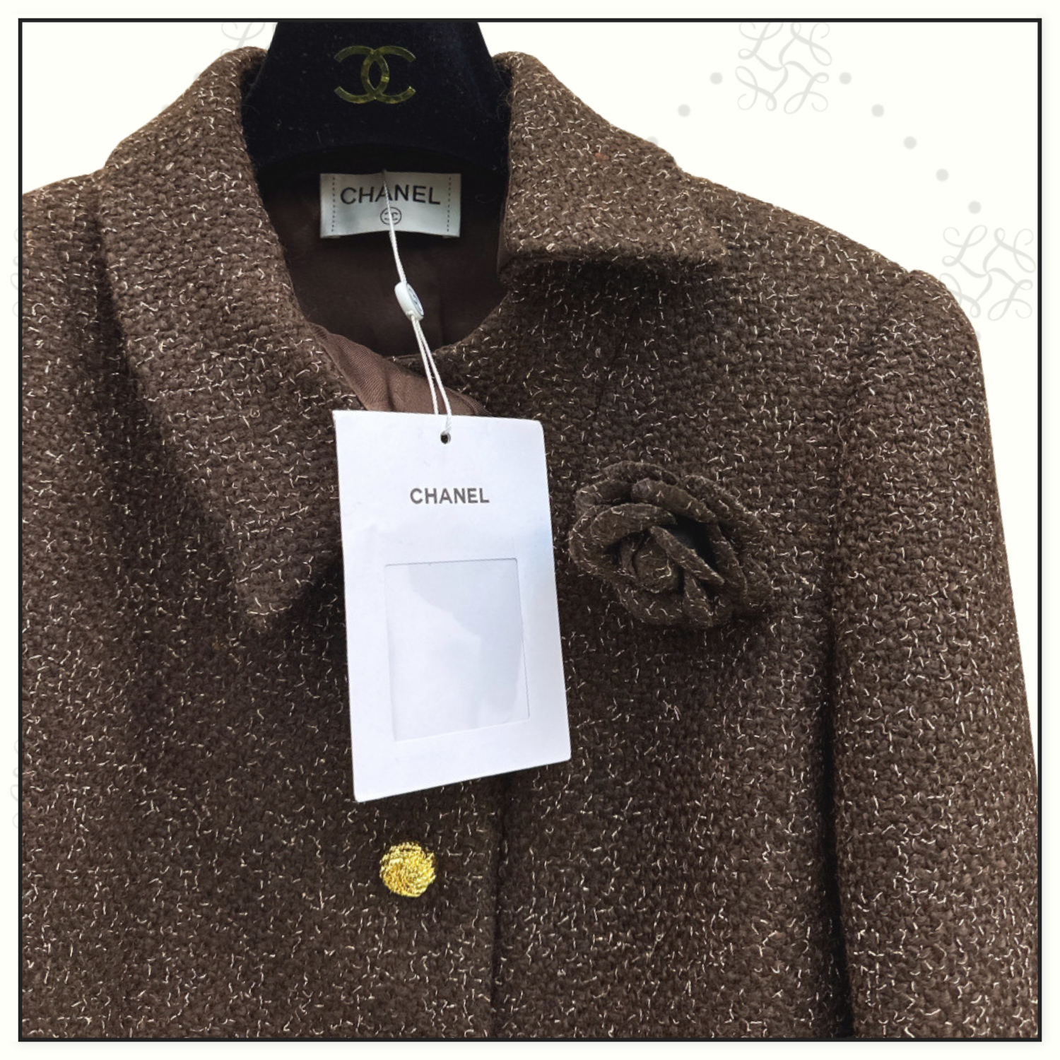 TWEED JACKET & RUFFLE MINI SKIRT