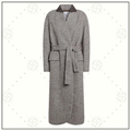 WOOL & SILK BLEND MELANGE COAT