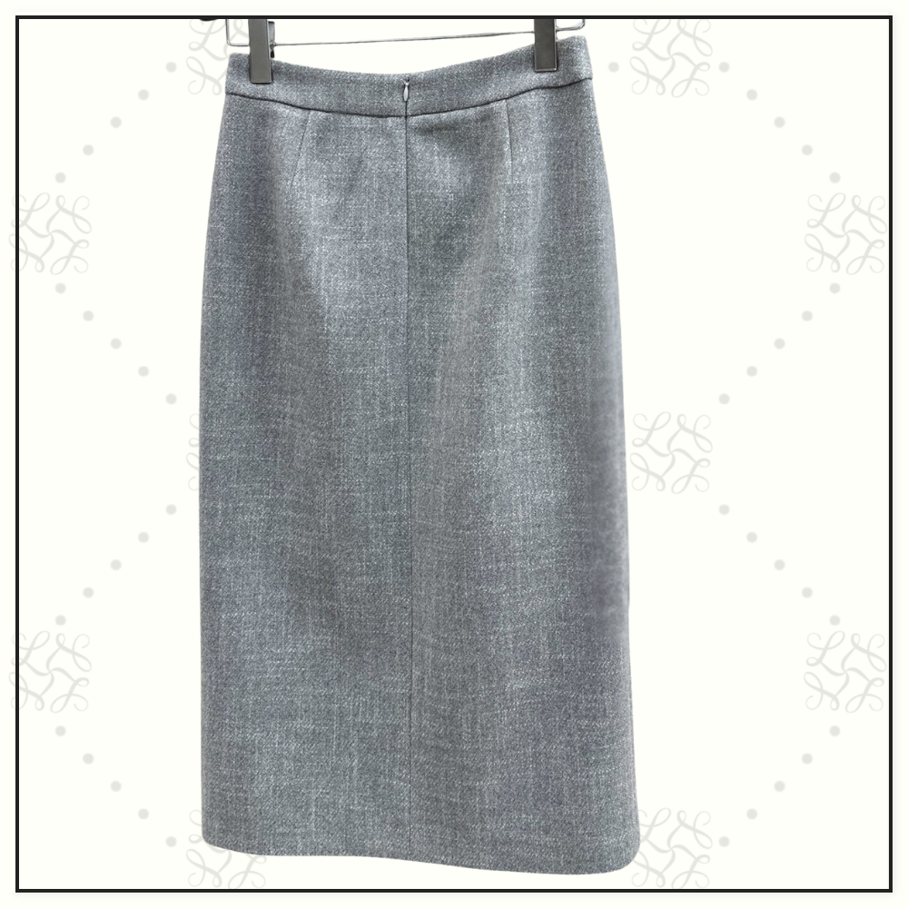 WOOL BLEND TWEED JACKET & PENCIL SKIRT