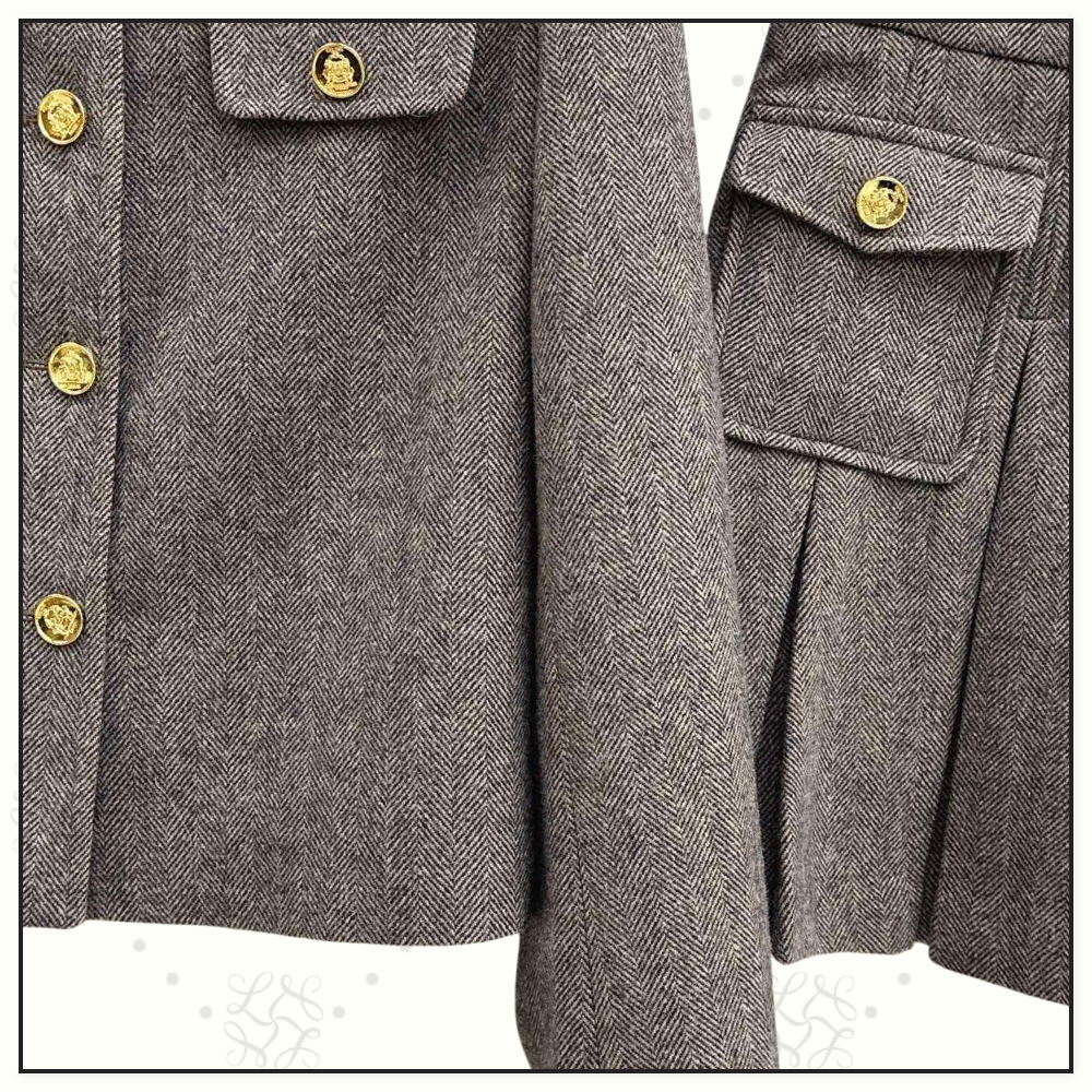 WOOL BLEND JACKET & MINI SKIRT