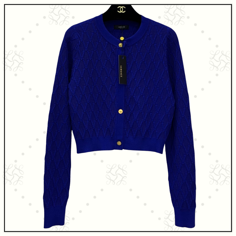 KNIT CARDIGAN WITH MEDUSA BUTTONS