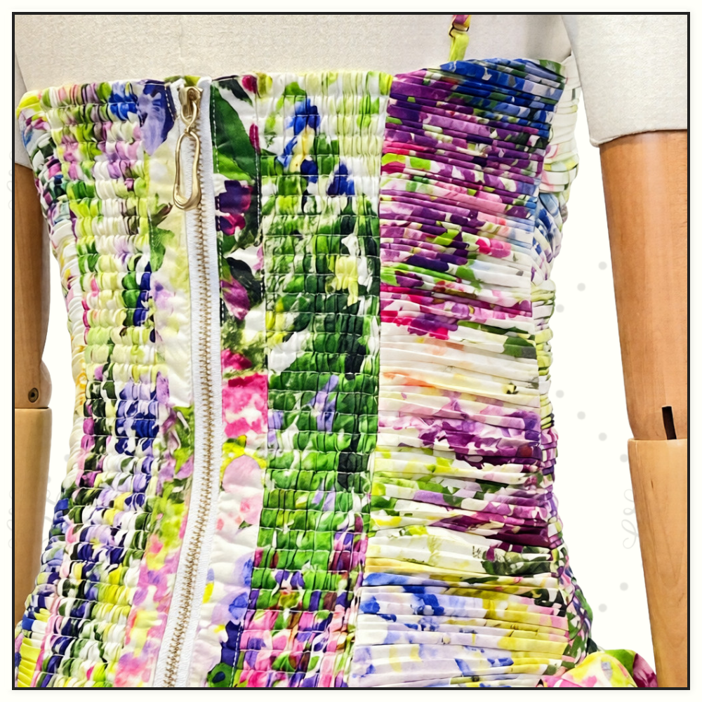 VIOLETTE BUBBLE HEM MINI DRESS