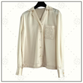 SILK ANAGRAM EMBROIDERED BLOUSE