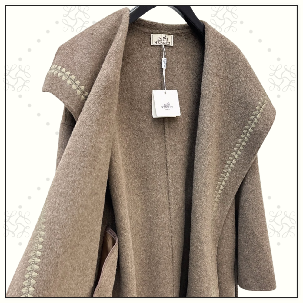 WOOL CASHMERE WRAP COAT
