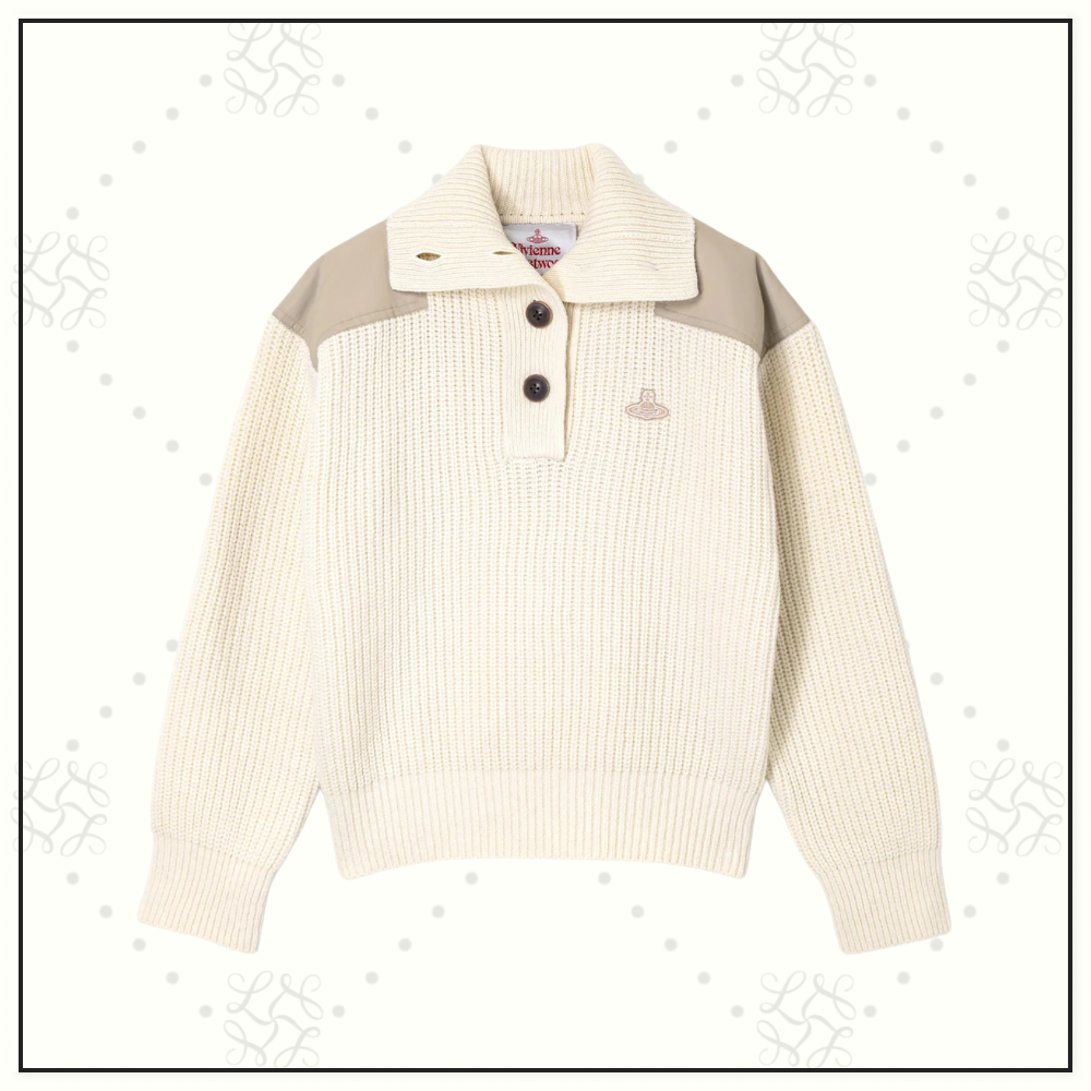 MILITARY PATCH KNIT SWEATER