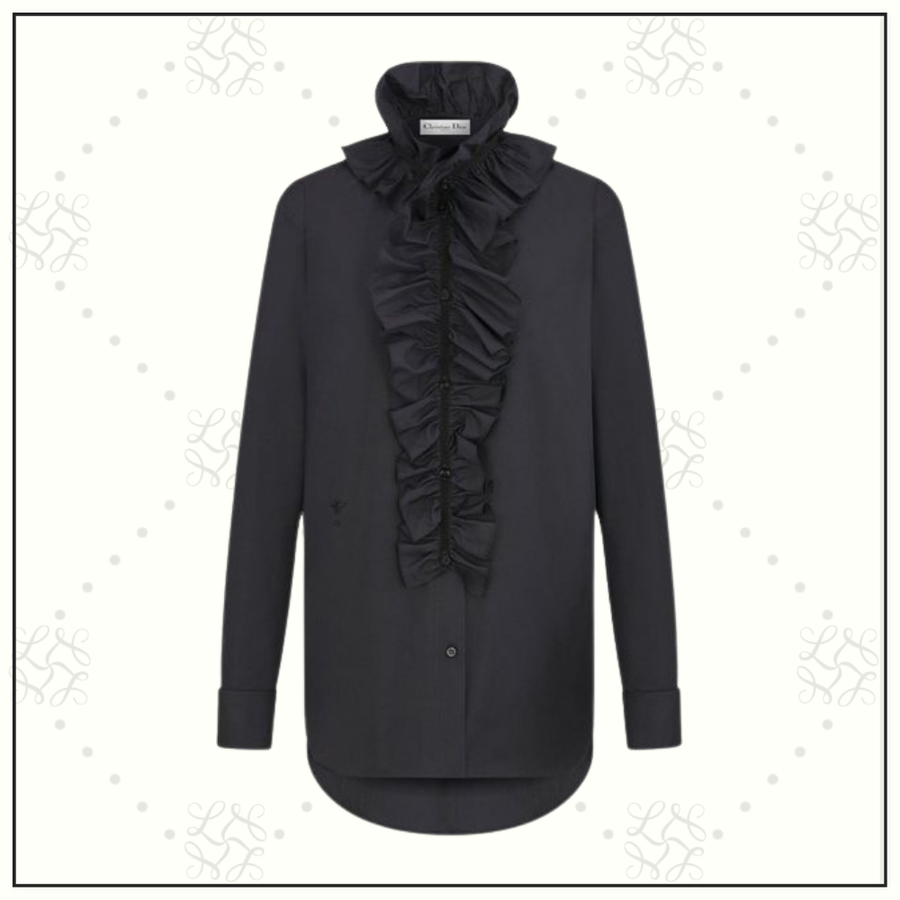 REMOVABLE RUFFLED COLLAR DRESS