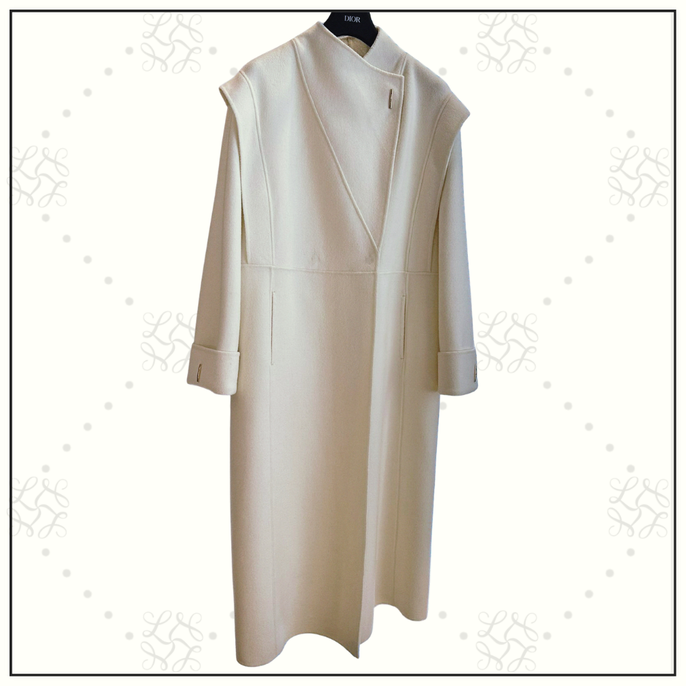 WOOL & CASHMERE BLEND FUNNEL NECK COAT