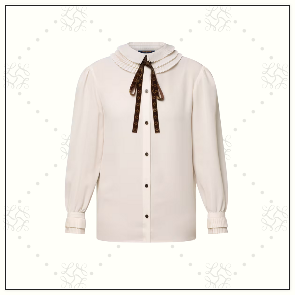 PLEATED COLLAR BLOUSE