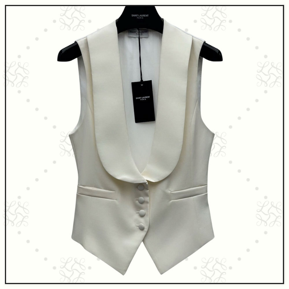 WOOL SILK SINGLE BREASTED WAISTCOAT