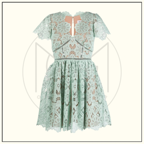 GUIPURE LACE MINI DRESS