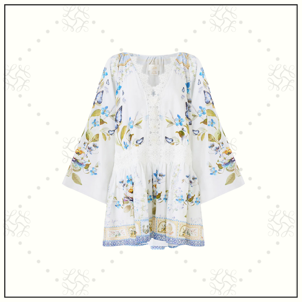 SHORT DRESS WITH DROPPED WAIST