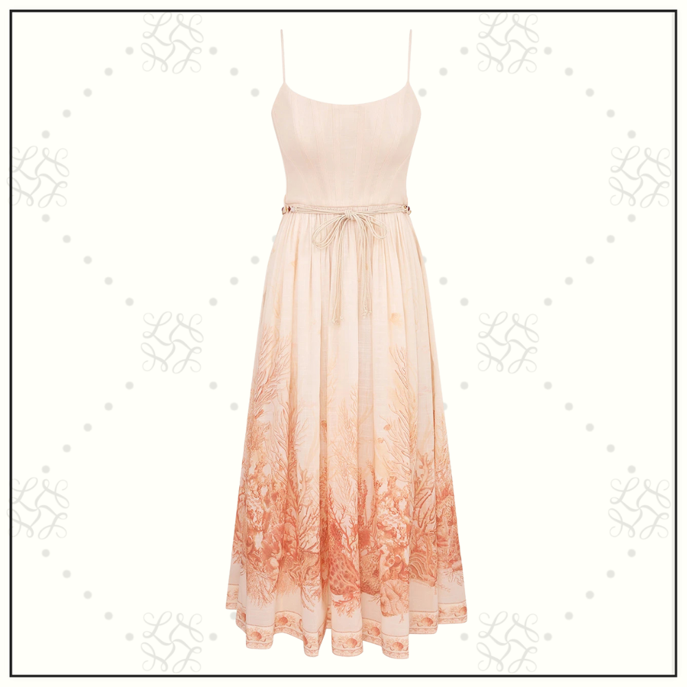 WANDERLUST CORSET MIDI DRESS