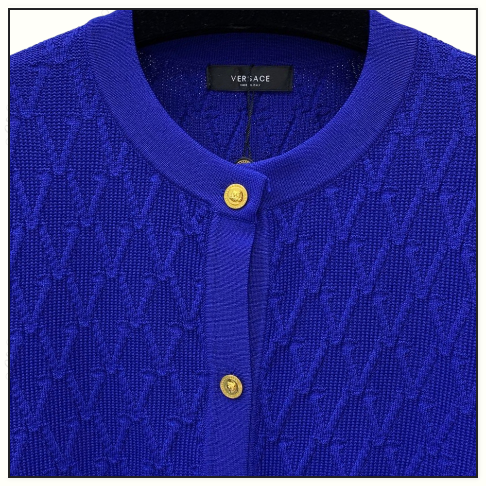 KNIT CARDIGAN WITH MEDUSA BUTTONS