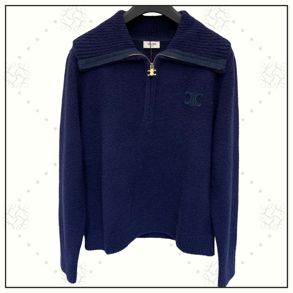 WOOL HALF ZIP SWEATER