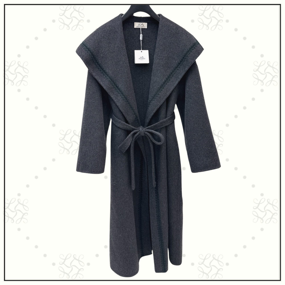 WOOL CASHMERE WRAP COAT