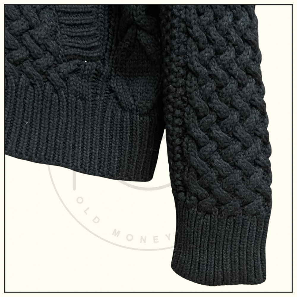 WOOL KNIT HALF ZIP SWEATER
