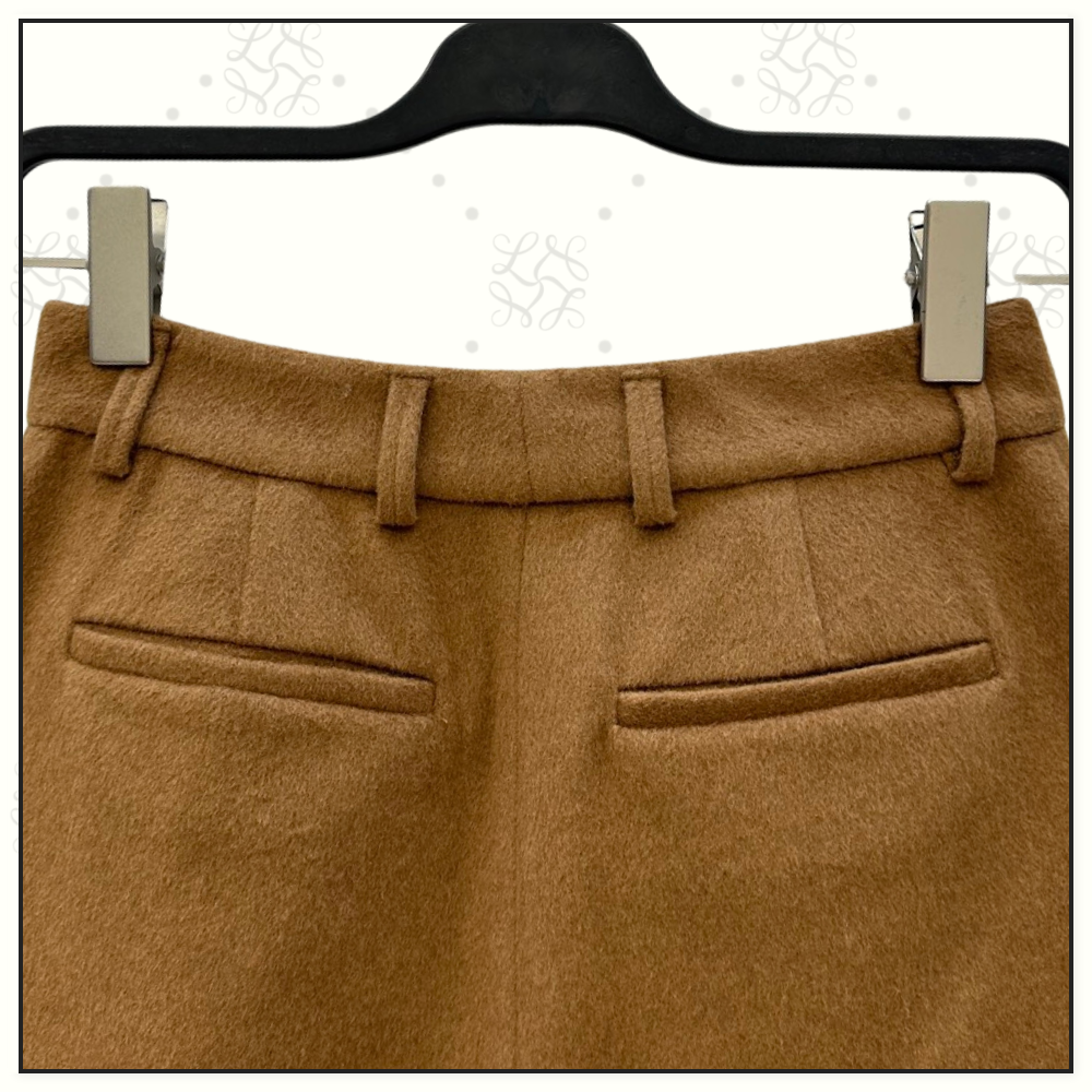 CAMEL HAIR BOMBER & BELTED SHORT