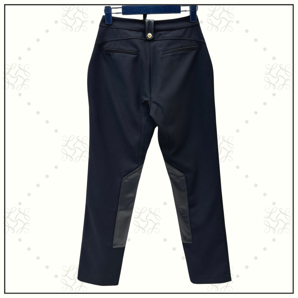 LEATHER ACCENT RIDING PANTS