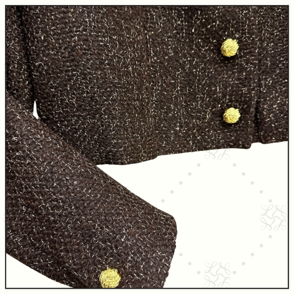 TWEED JACKET & RUFFLE MINI SKIRT