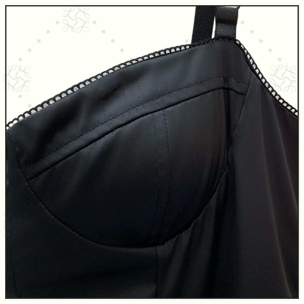 PANELED SATIN MIDI DRESS