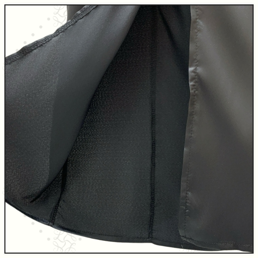 PANELED SATIN MIDI DRESS