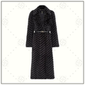 MINK FUR COAT WITH CHEVRON MOTIFS