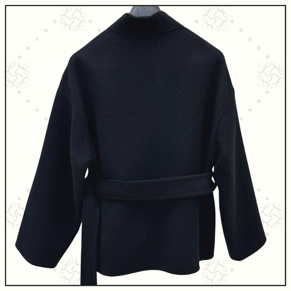 VIRGIN WOOL & SILK BELTED JACKET