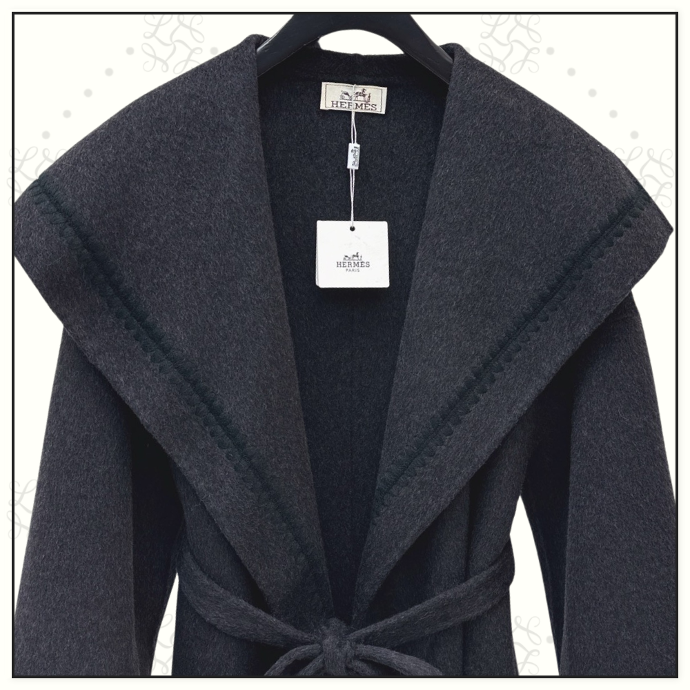 WOOL CASHMERE WRAP COAT