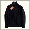 WOOL KNIT HALF ZIP SWEATER