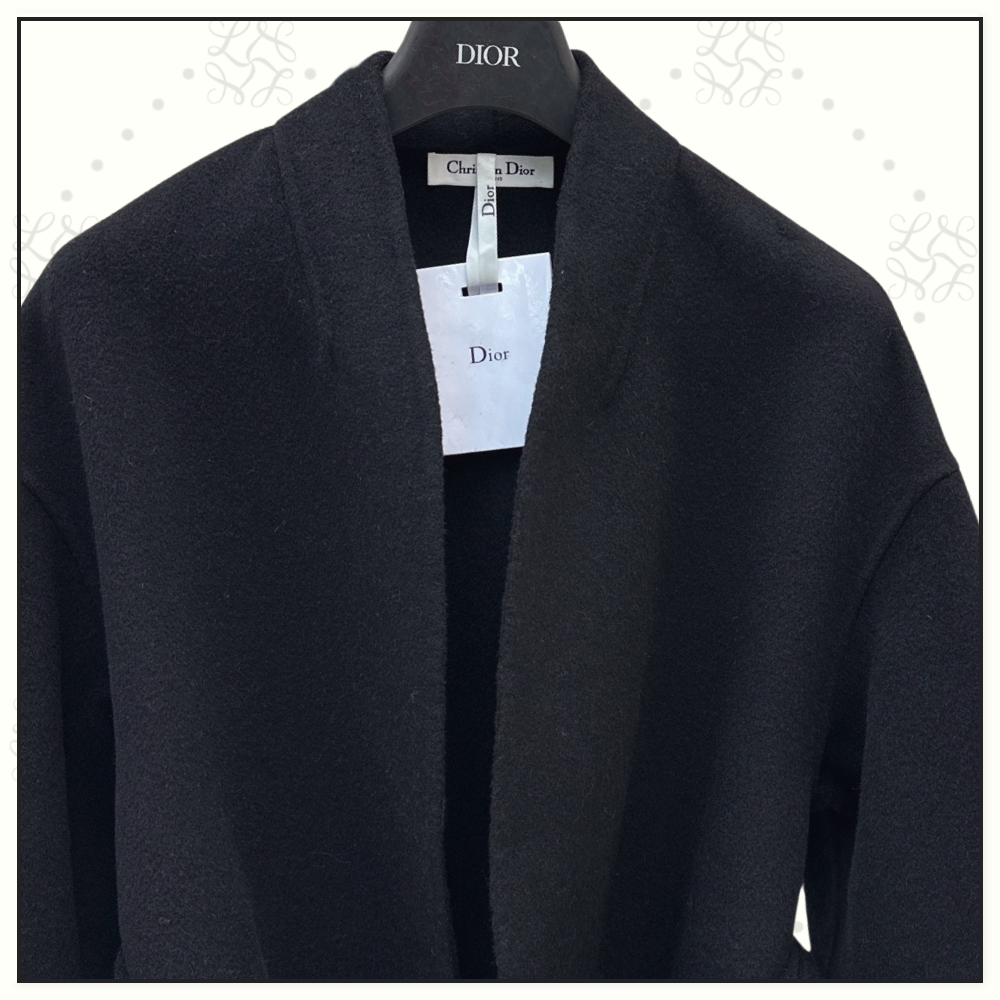 VIRGIN WOOL & SILK BELTED JACKET