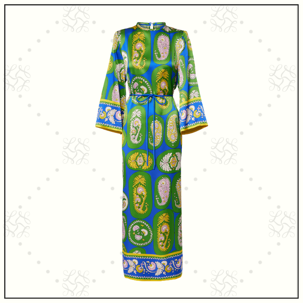 GINA SILK MIDI DRESS