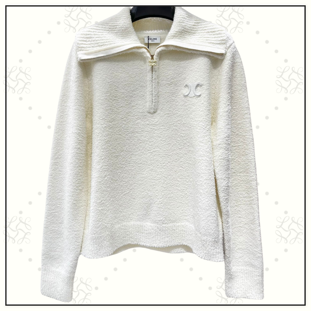 WOOL HALF ZIP SWEATER