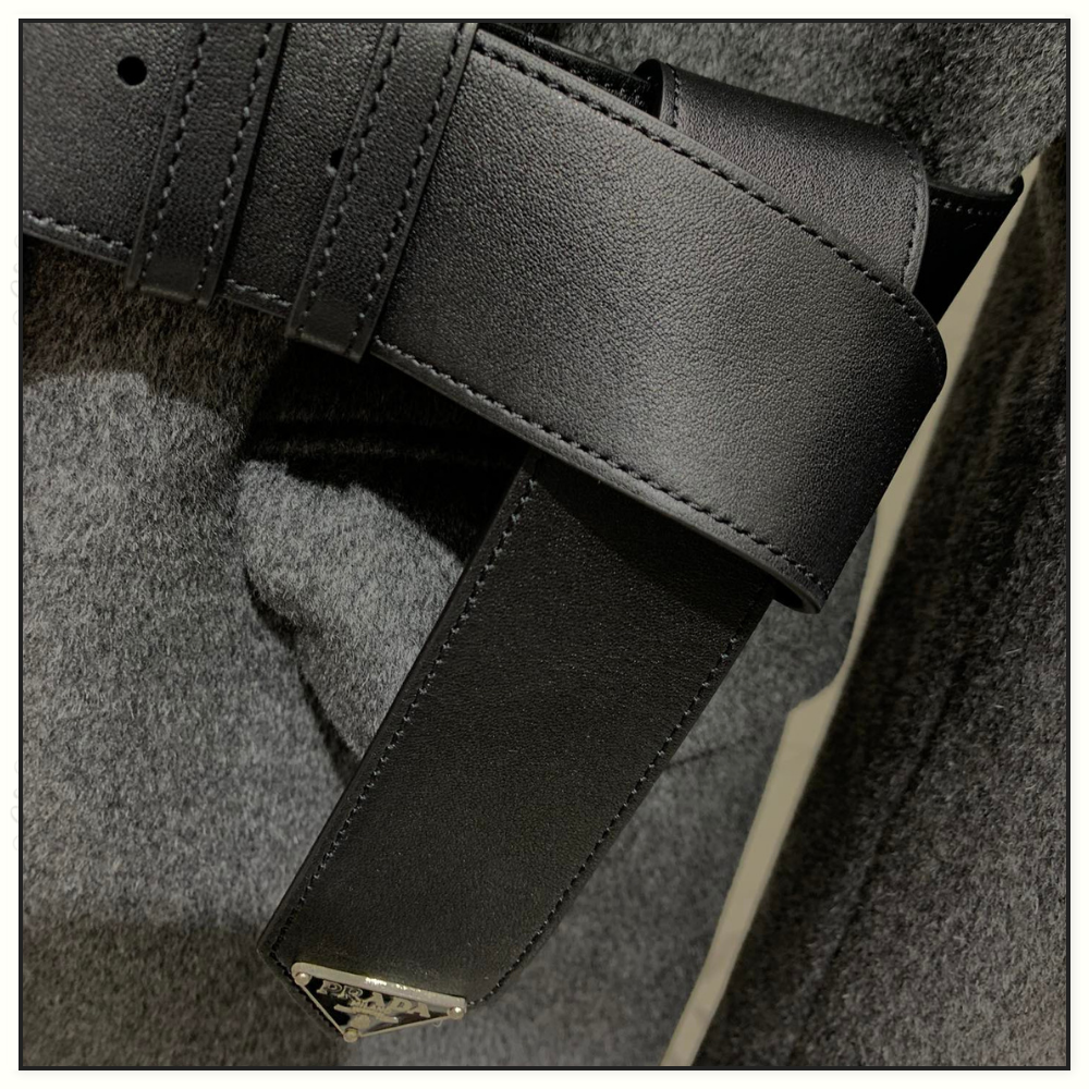 WOOL HOODED BELTED COAT