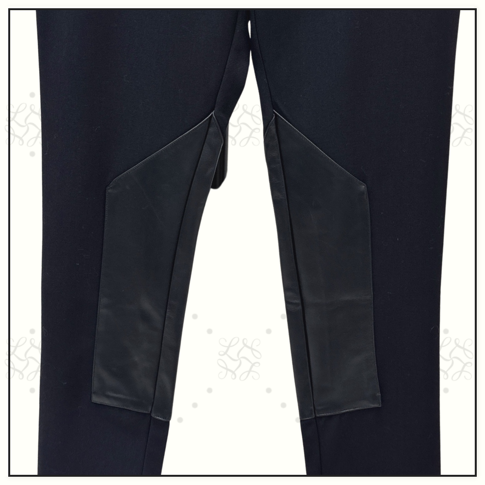 LEATHER ACCENT RIDING PANTS